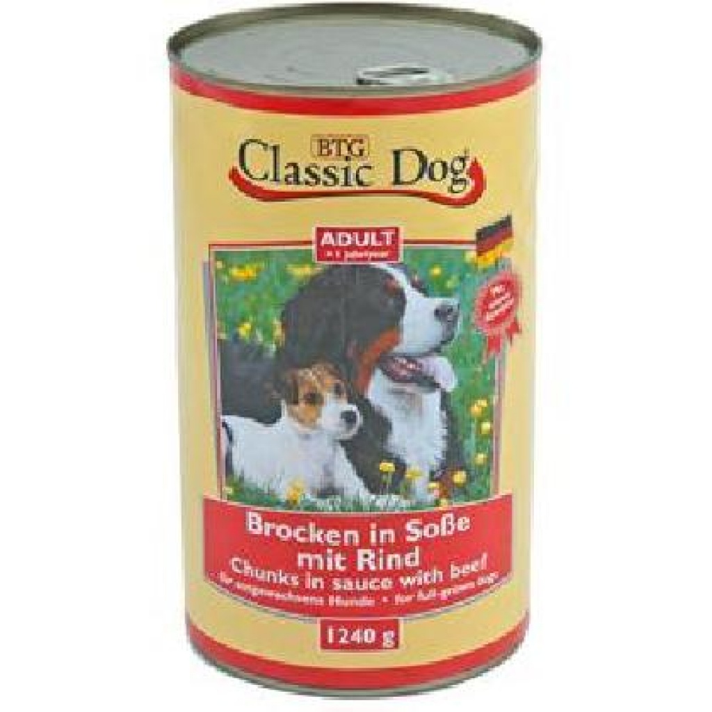 Günstiges Hundefutter - 1240 g Dose (Rind) - Tiernahrung - Bruckmühl