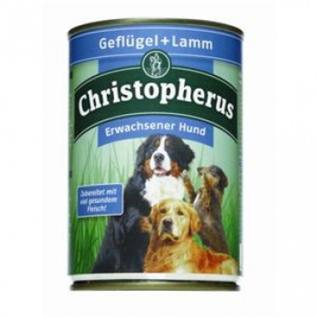 Christopherus Dog Hundefutter Geflügel & Lamm 12 x 400g - Tiernahrung - Bruckmühl