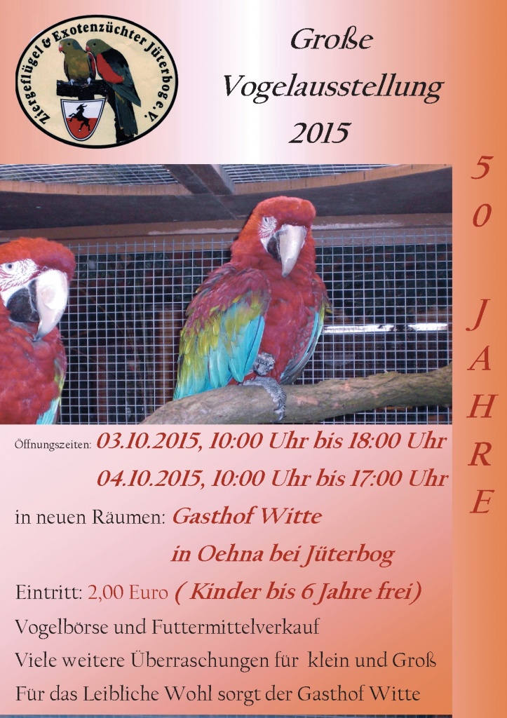 Vogelausstellung und Vogelbörse - Tierboersen - Jüterbog