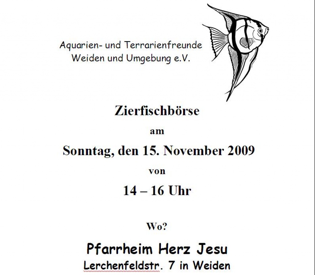 Fischbörse am 15.11.2021 in Weiden - Fische - Weiden in der Oberpfalz
