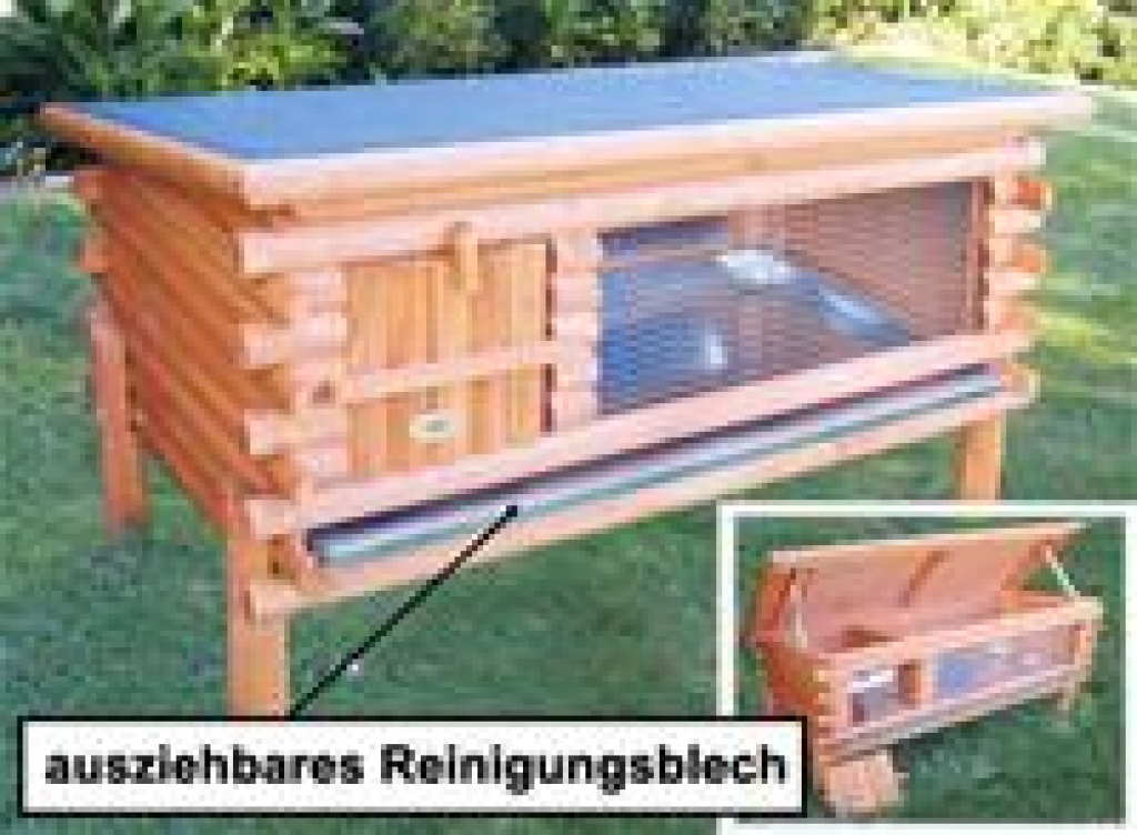 Kleintierstall im Blockhausstyle 103 x 48 x 66 cm - Nagetiere - Gotha