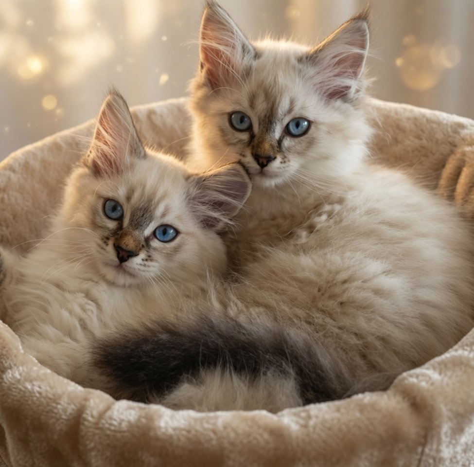 2 Heilige Birma Freigänger Kitten Katze abholbereit - Katzen - Singen