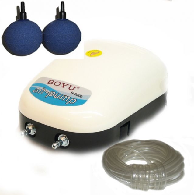 BOYU S-2000 Luftpumpe, Aquarien Teichbelüftung Kompletset NEU - Aquarien und Zubehoer - Flensburg