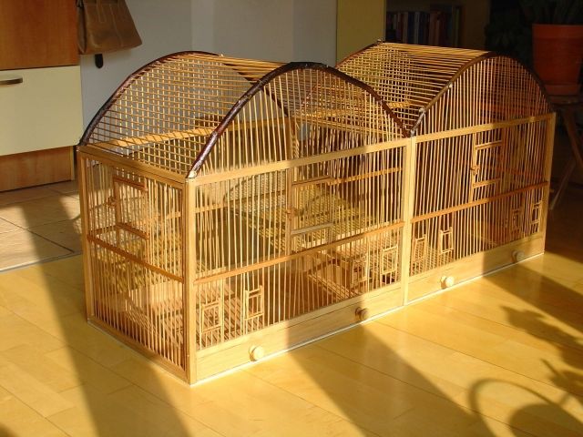 Luxuriöser Vogelkäfig aus Holz XXL - Zubehoer Haustiere - Wien