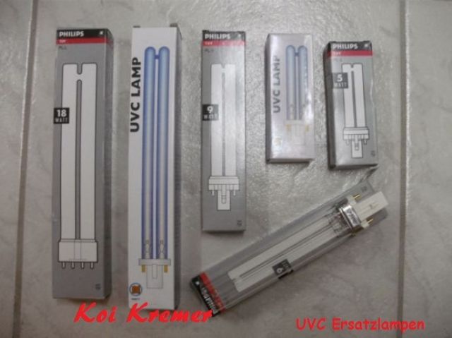 Lampen UVC Ersatzlampen Quarzröhren TMC Pro Clear Geräte Tripond Koi Futter - Aquarien und Zubehoer - Wesseling