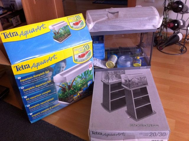 Tetra AquaArt Shrimps Aquarium-Komplett-Set 20L mit Unterschrank - Aquarien und Zubehoer - Düsseldorf